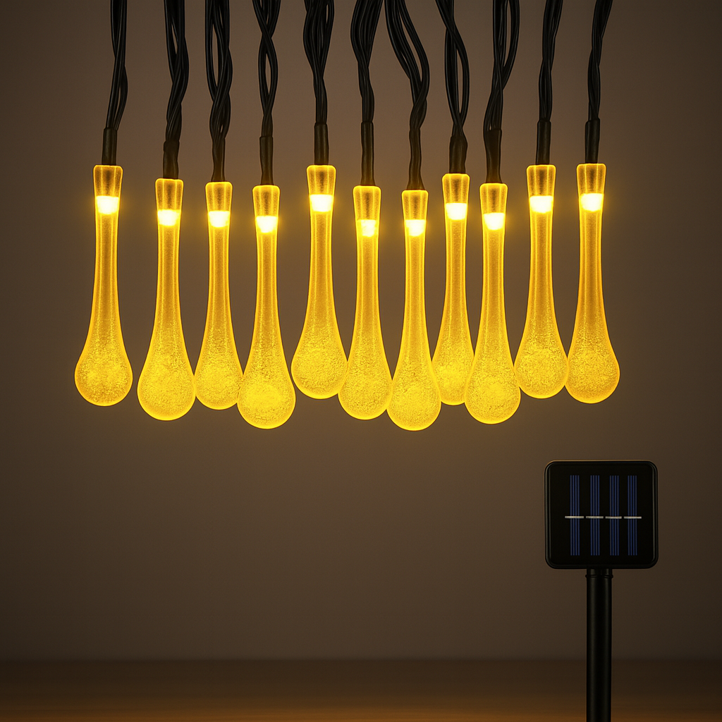 Weihnachtsbeleuchtung LED Gartenbeleuchtung Outdoor Tropfen Lichterkette