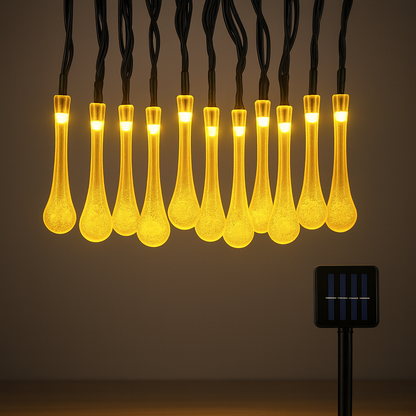 Weihnachtsbeleuchtung LED Gartenbeleuchtung Outdoor Tropfen Lichterkette