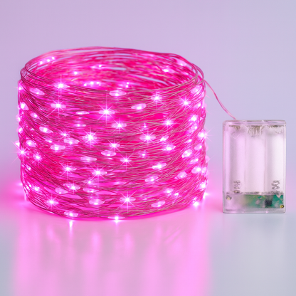 Weihnachtsbeleuchtung LED Kupferdraht Lichterkette Batteriebetrieben