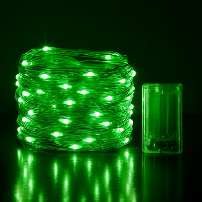 Weihnachtsbeleuchtung LED Kupferdraht Lichterkette Batteriebetrieben