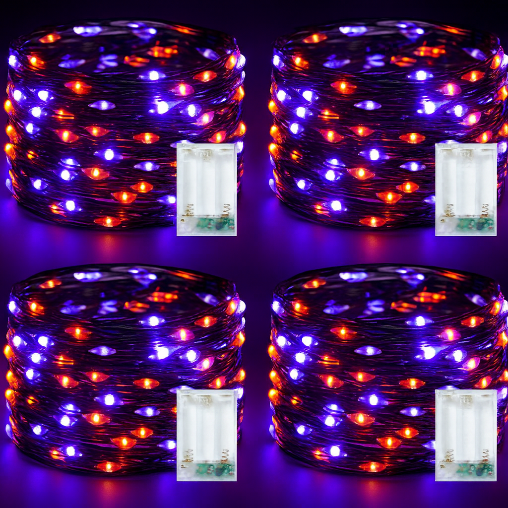 Weihnachtsbeleuchtung LED Kupferdraht Lichterkette Batteriebetrieben