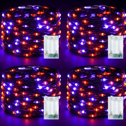 Weihnachtsbeleuchtung LED Kupferdraht Lichterkette Batteriebetrieben