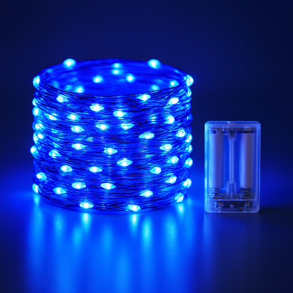 Weihnachtsbeleuchtung LED Kupferdraht Lichterkette Batteriebetrieben