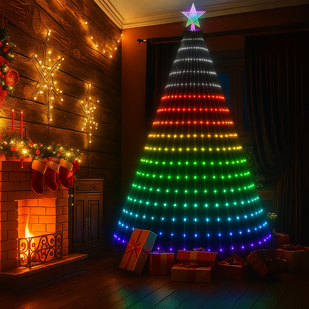 Weihnachtsbeleuchtung LED Lichterkette Smart RGB Musiksteuerung