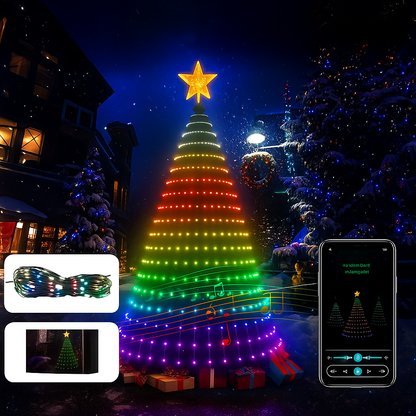 Weihnachtsbeleuchtung LED Lichterkette Smart RGB Musiksteuerung