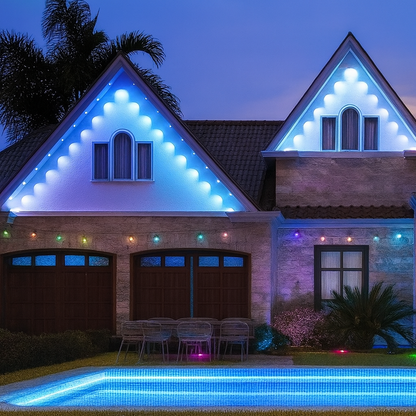 Weihnachtsbeleuchtung Permanente Weihnachtslichter Außen LED