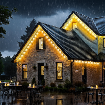 Weihnachtsbeleuchtung Permanente Weihnachtslichter Außen LED