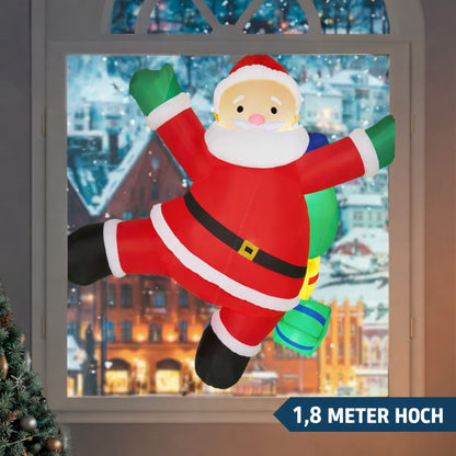 Inflatable Christmas Decoration Climbing Santa Claus LED Outdoor
