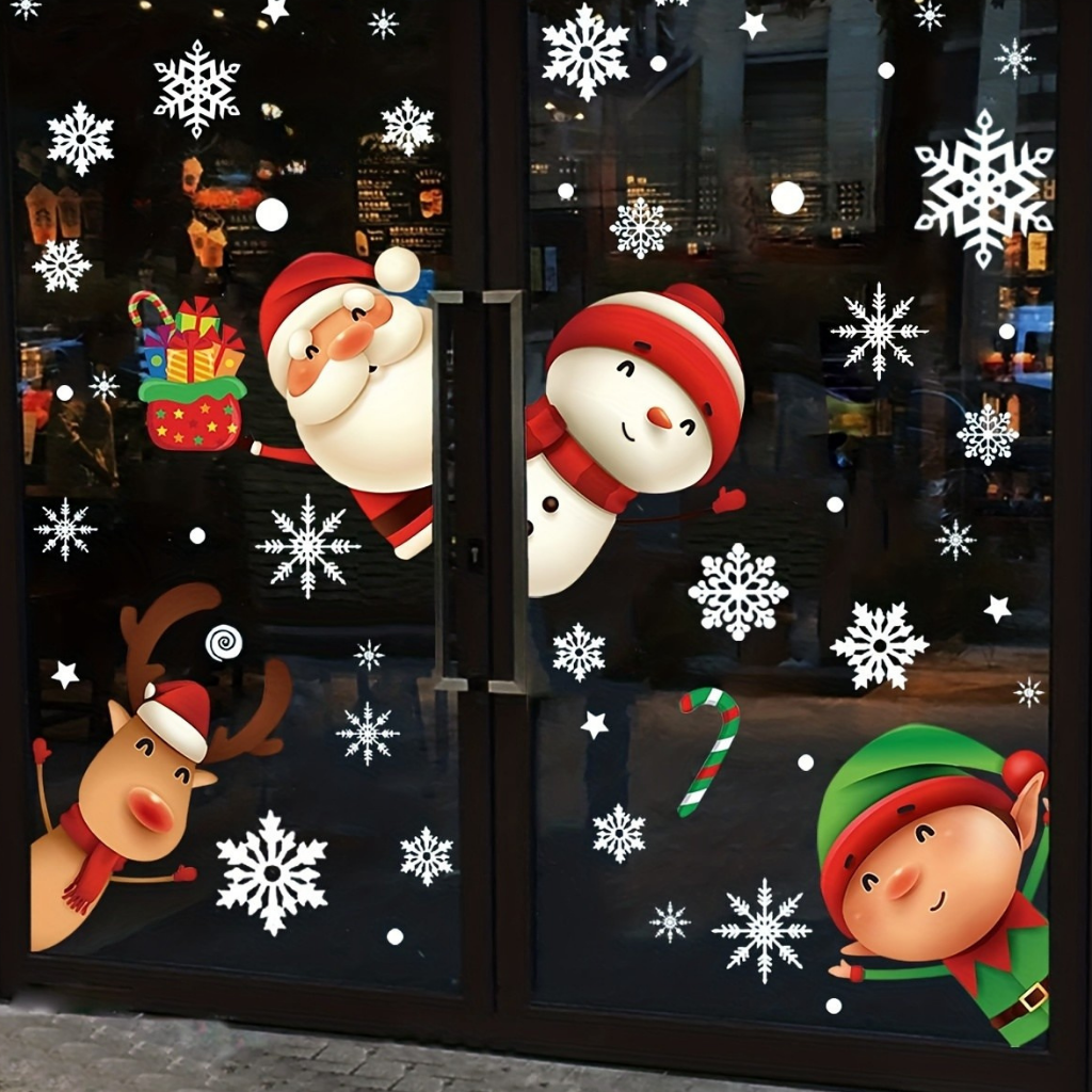 Weihnachtsdeko Außen Fenster Aufkleber Weihnachtsmotive Set