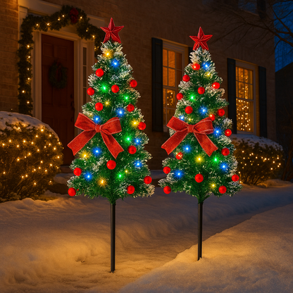 Weihnachtsdeko Outdoor Weihnachtsbaum LED Solarstecker Set