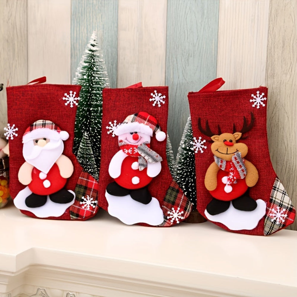 Weihnachtsdeko Polyester Weihnachtsstrümpfe Glam Hängesocken Motiv