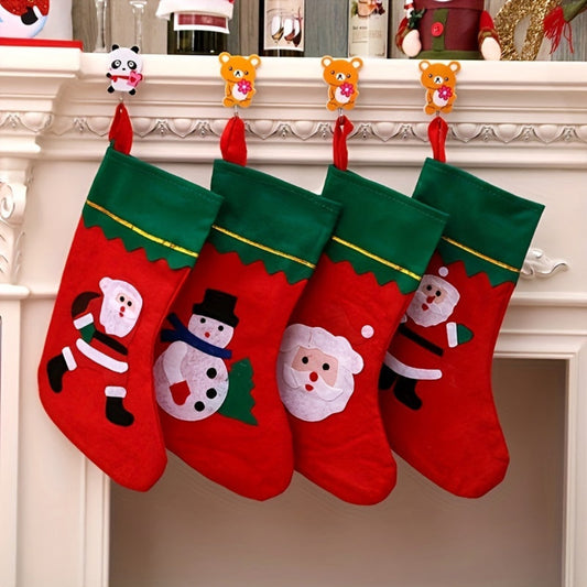 Weihnachtsdeko Stoff Weihnachtsstrümpfe Hängesocken Kinder Motiv