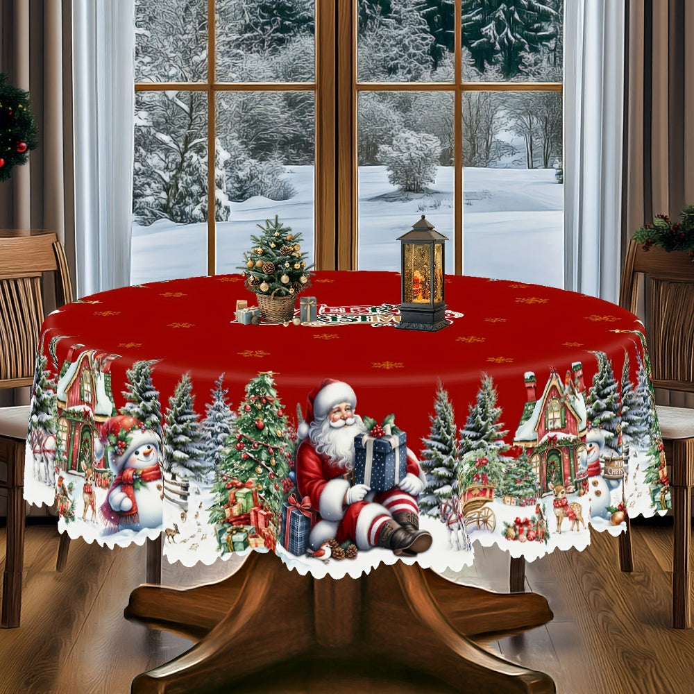Christmas decoration tablecloth polyester Christmas motif festive