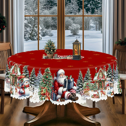 Christmas decoration tablecloth polyester Christmas motif festive