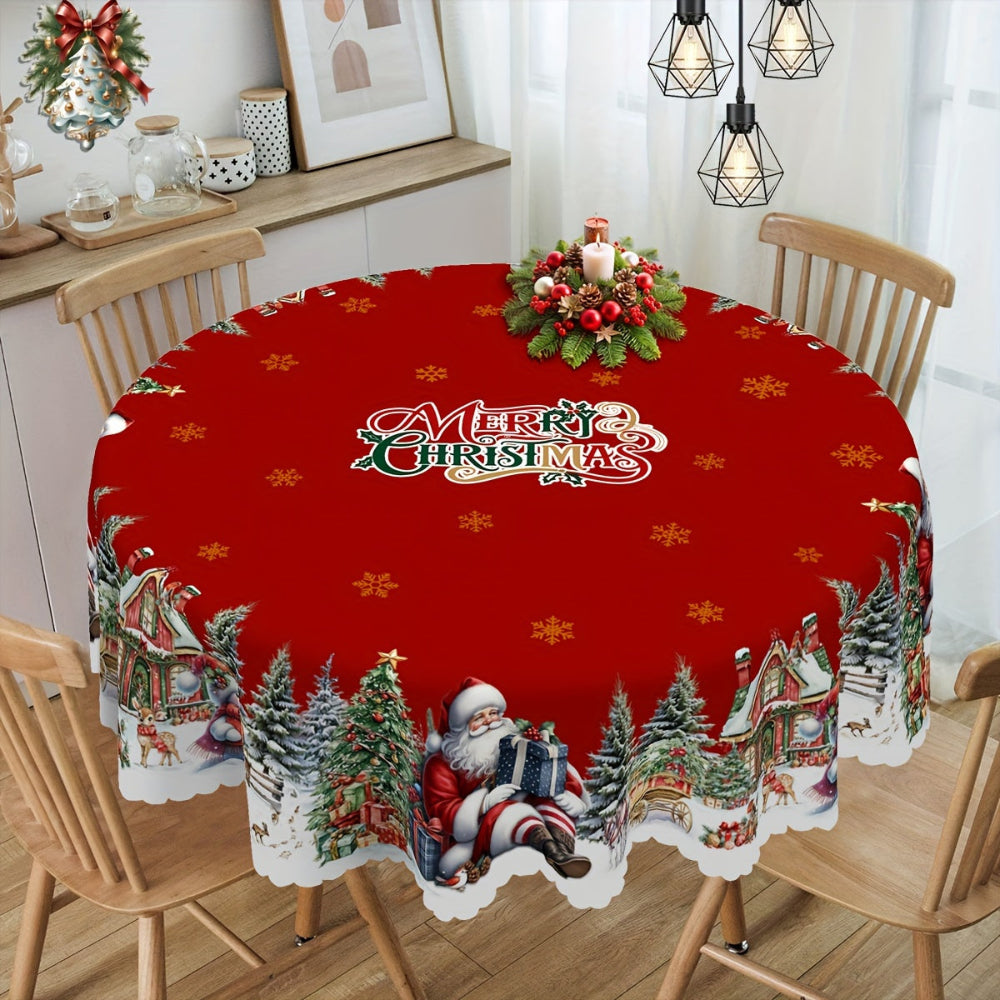 Christmas decoration tablecloth polyester Christmas motif festive
