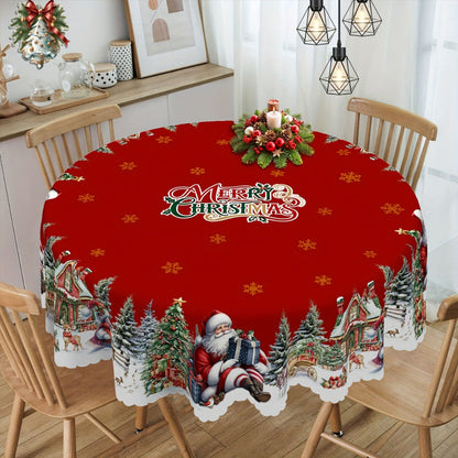 Christmas decoration tablecloth polyester Christmas motif festive