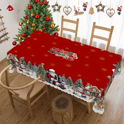 Christmas decoration tablecloth polyester Christmas motif festive
