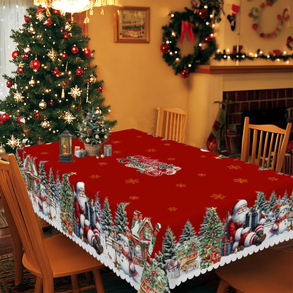 Christmas decoration tablecloth polyester Christmas motif festive