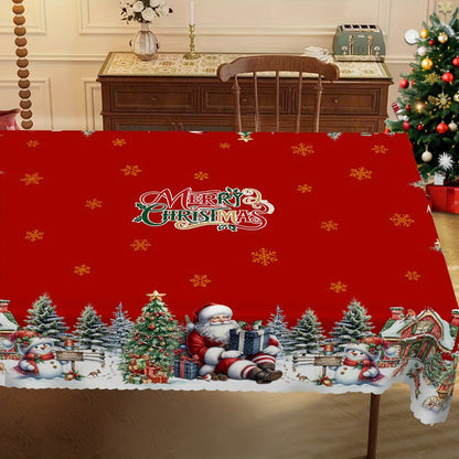 Christmas decoration tablecloth polyester Christmas motif festive