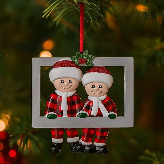 Weihnachtsdekoration Holzfiguren Familie Weihnachtsanhänger Deko