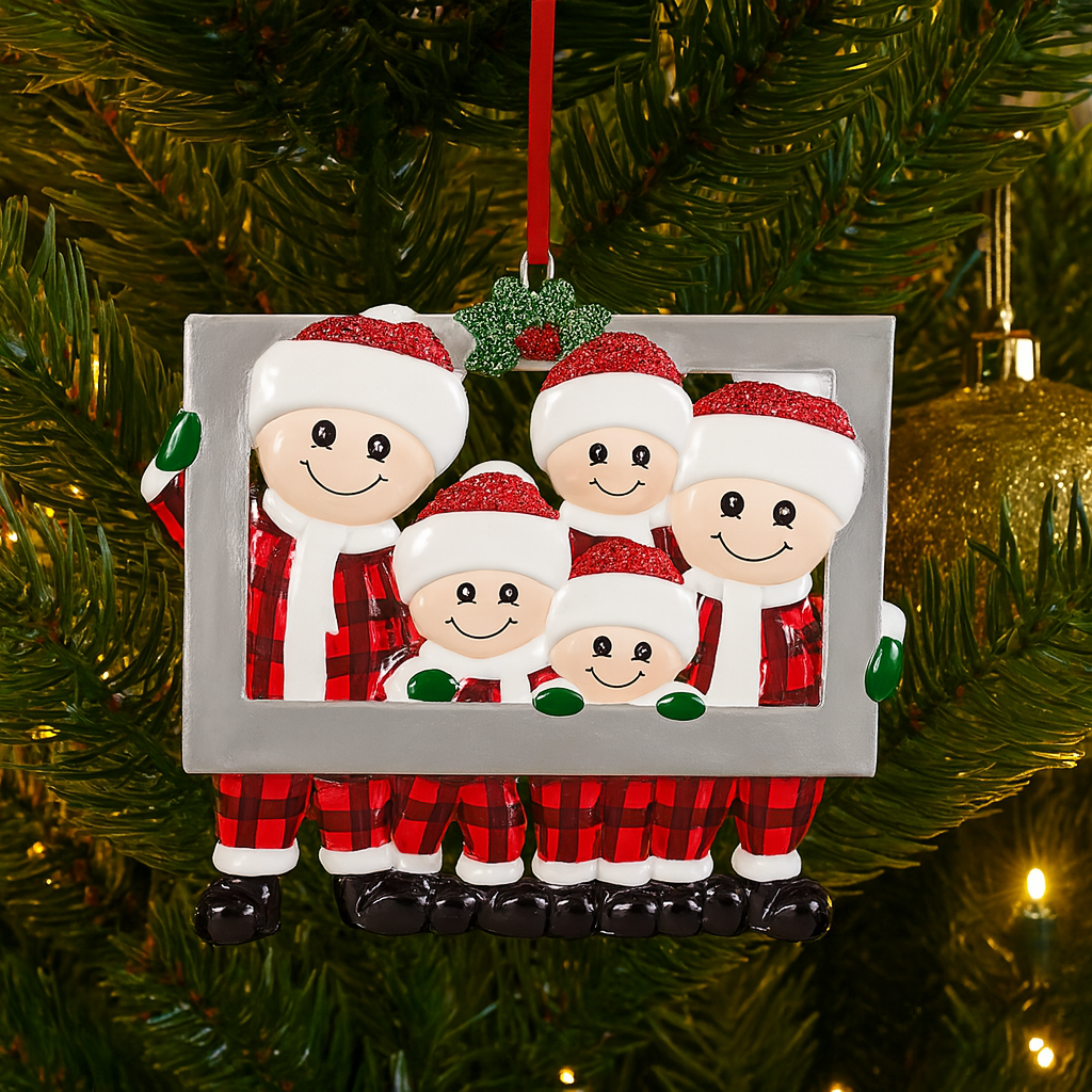 Weihnachtsdekoration Holzfiguren Familie Weihnachtsanhänger Deko