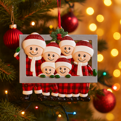 Weihnachtsdekoration Holzfiguren Familie Weihnachtsanhänger Deko