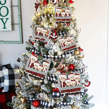 Weihnachtsdekoration Holzfiguren Familie Weihnachtsanhänger Deko