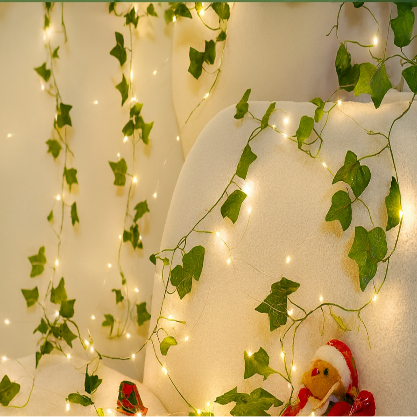 Weihnachtsdekoration Indoor Lichterkette Efeu 100 LEDs