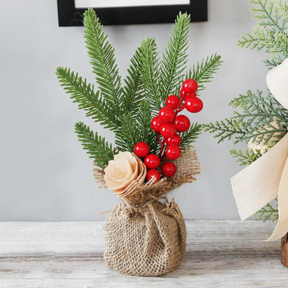 Weihnachtsdekoration Mini Künstlicher Tannenbaum Set Tischdekoration