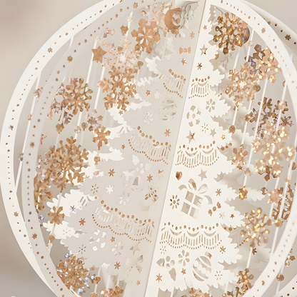 Weihnachtskarten 3D Pop Up Schneekugel Papierkunst Geschenkidee