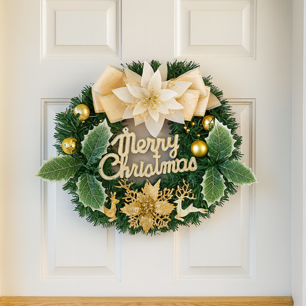 Weihnachtskranz Klassischer Wandkranz Kunststoff Weihnachtsdeko