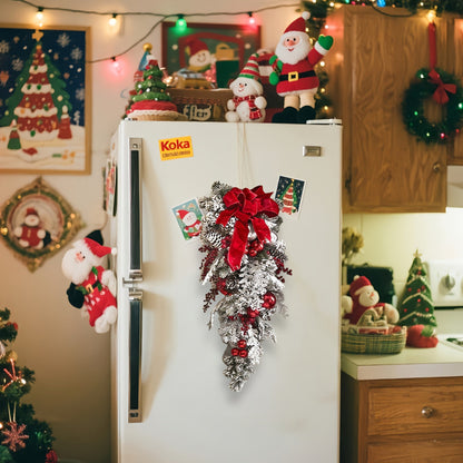 Weihnachtskranz Kunststoff Türdekoration Hängender Weihnachtskranz