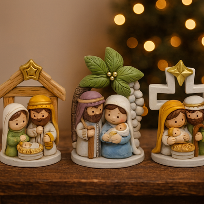 Weihnachtskrippe Harz Figur Traditionell Deko Krippenstatue