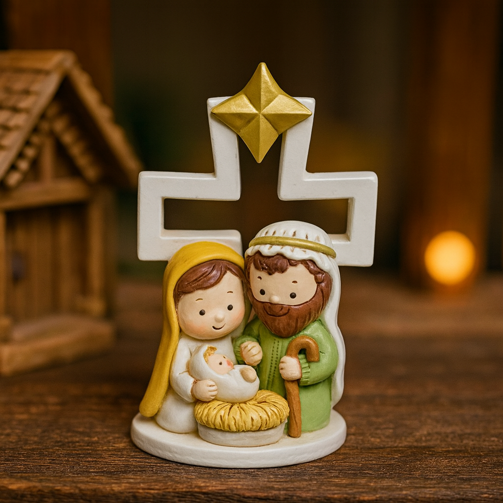 Weihnachtskrippe Harz Figur Traditionell Deko Krippenstatue