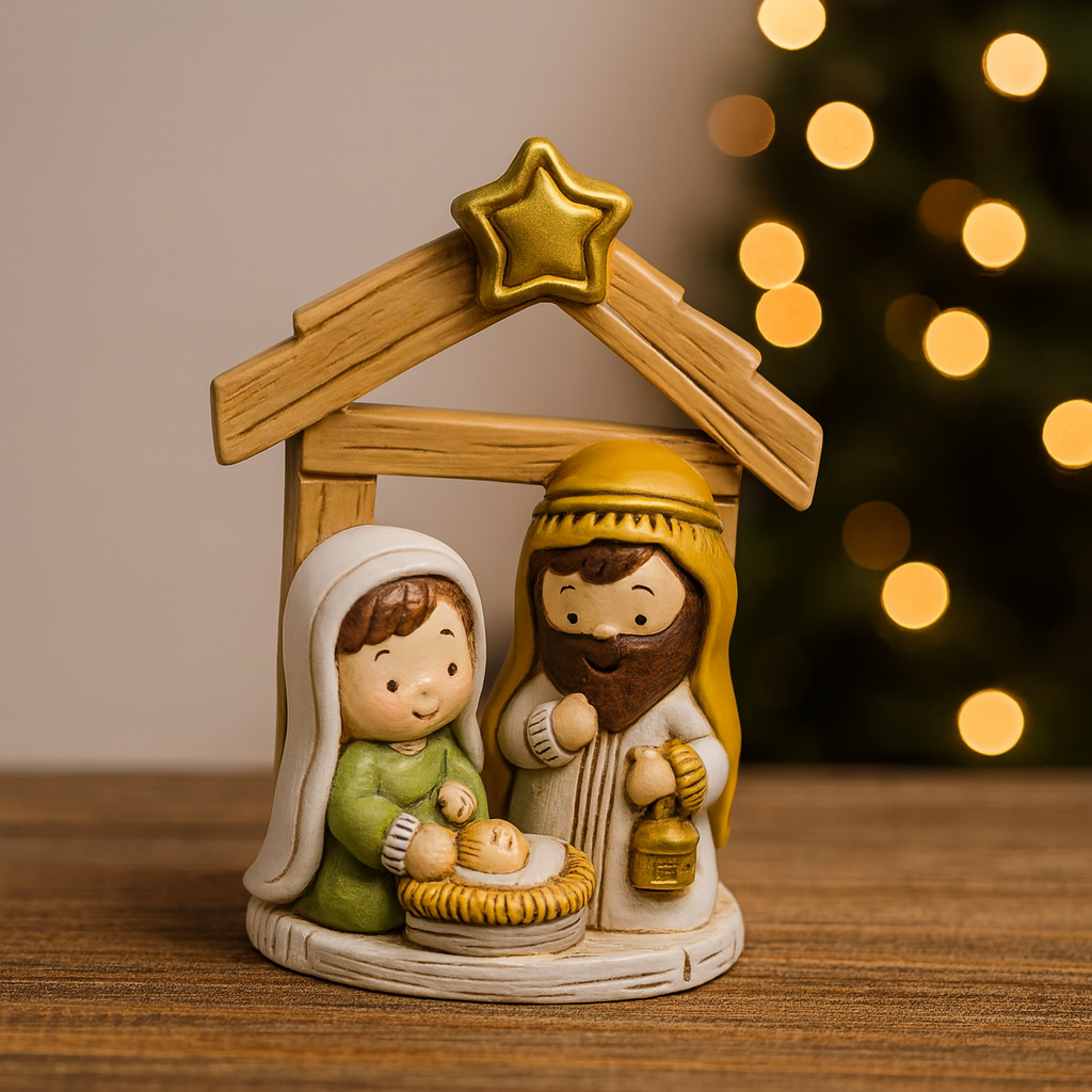 Weihnachtskrippe Harz Figur Traditionell Deko Krippenstatue