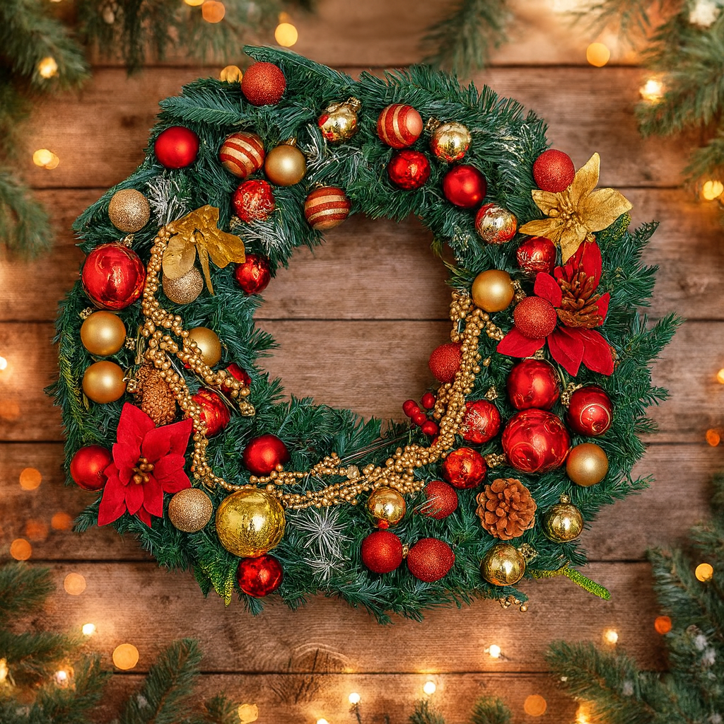 Weihnachtskugeln Deko Kunststoff Baumschmuck Set