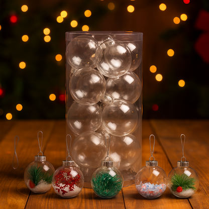 Weihnachtskugeln Deko Transparente Kunststoff Bastelkugeln Set