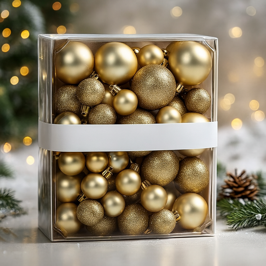 Weihnachtskugeln Kunststoff Set Klassische Weihnachtsdeko Baumschmuck