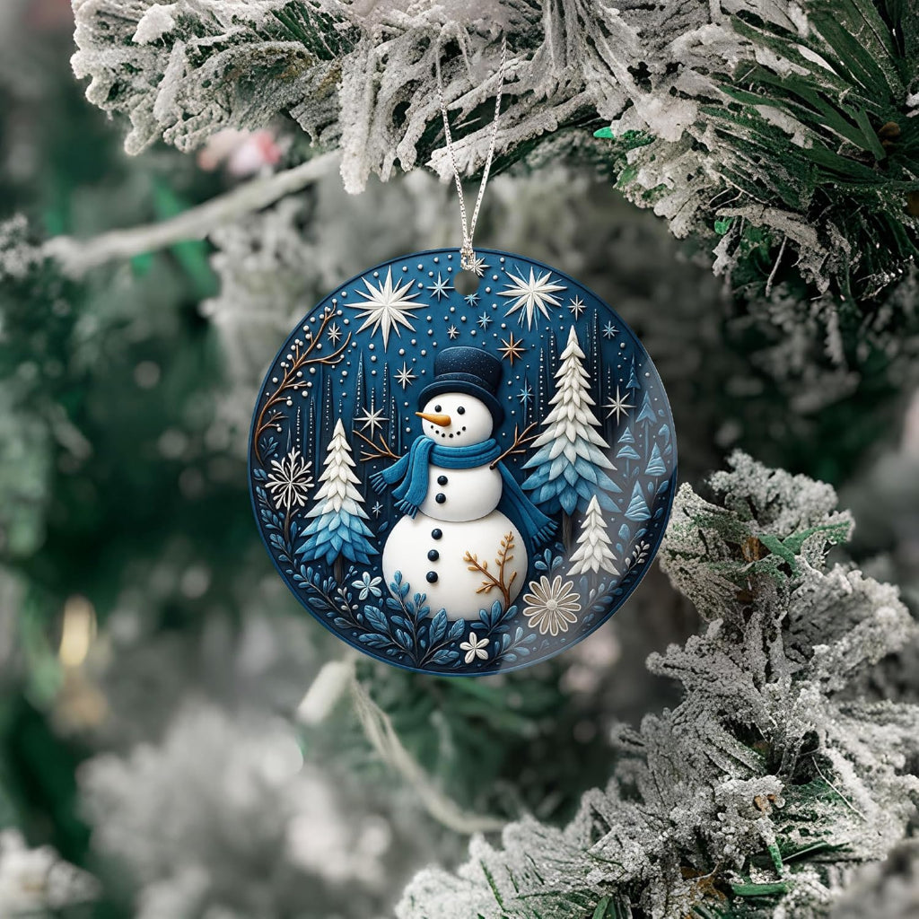 Weihnachtsornament Acryl Anhänger Schneemann Erinnerungsdeko
