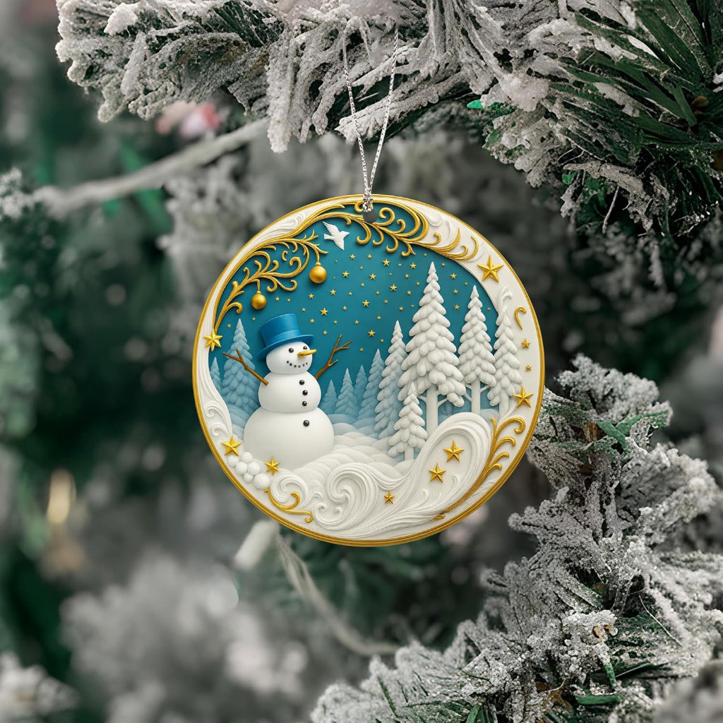 Weihnachtsornament Acryl Anhänger Schneemann Erinnerungsdeko