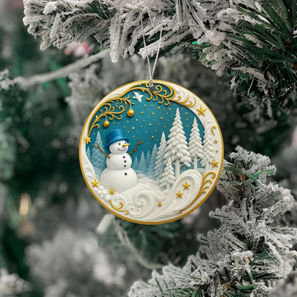 Weihnachtsornament Acryl Anhänger Schneemann Erinnerungsdeko