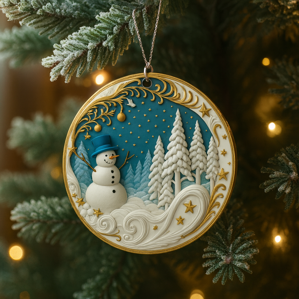 Weihnachtsornament Acryl Anhänger Schneemann Erinnerungsdeko
