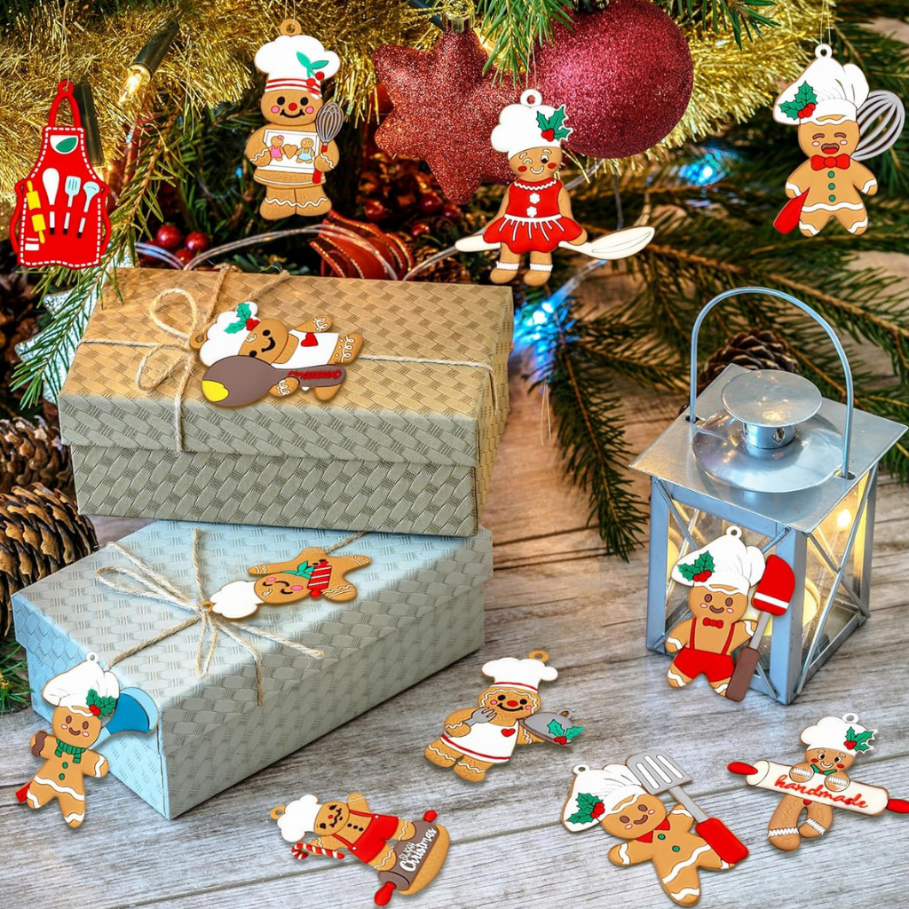 Weihnachtsornamente Lebkuchen Figuren Set Weihnachtsbaum Deko