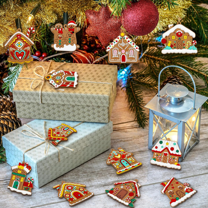 Weihnachtsornamente Lebkuchen Figuren Set Weihnachtsbaum Deko