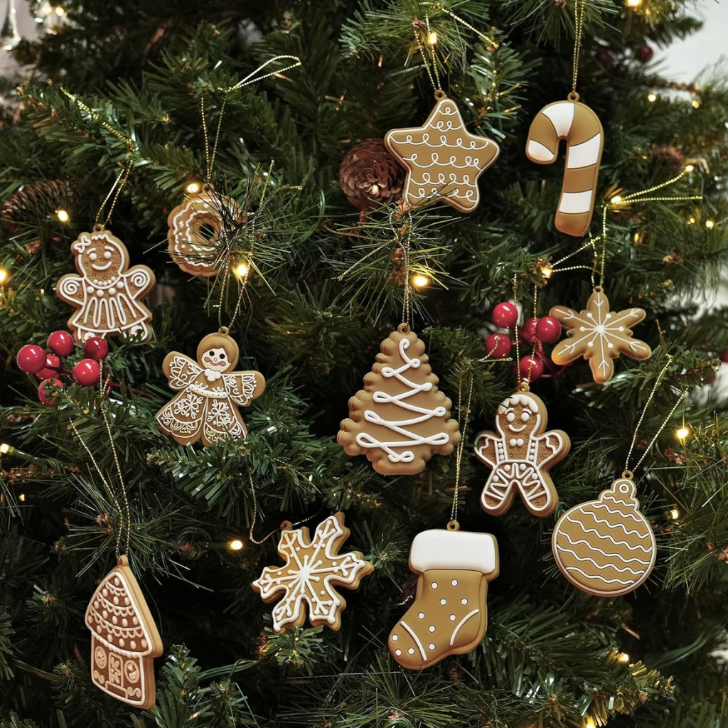 Weihnachtsornamente Lebkuchen Figuren Set Weihnachtsbaum Deko