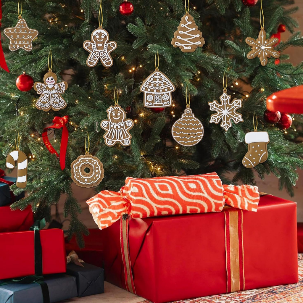 Weihnachtsornamente Lebkuchen Figuren Set Weihnachtsbaum Deko