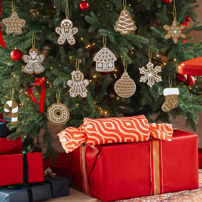 Weihnachtsornamente Lebkuchen Figuren Set Weihnachtsbaum Deko