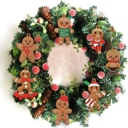 Weihnachtsornamente Lebkuchen Figuren Set Weihnachtsbaum Deko