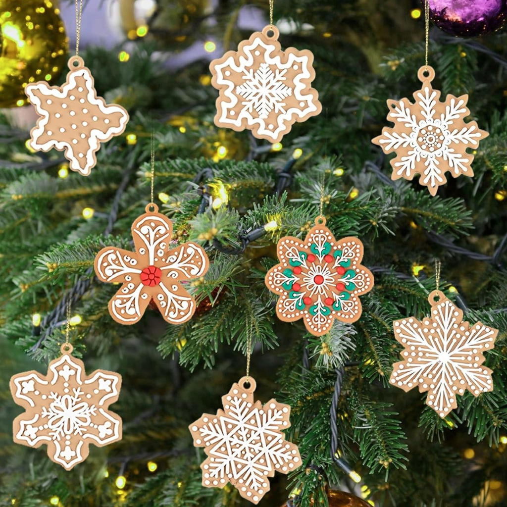 Weihnachtsornamente Lebkuchen Figuren Set Weihnachtsbaum Deko