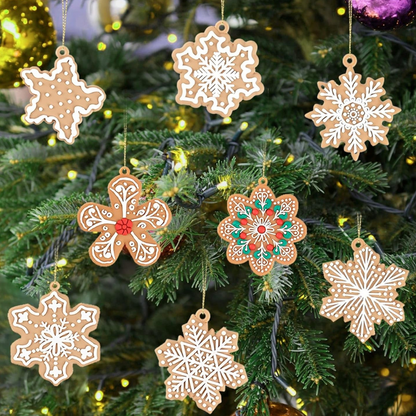 Weihnachtsornamente Lebkuchen Figuren Set Weihnachtsbaum Deko